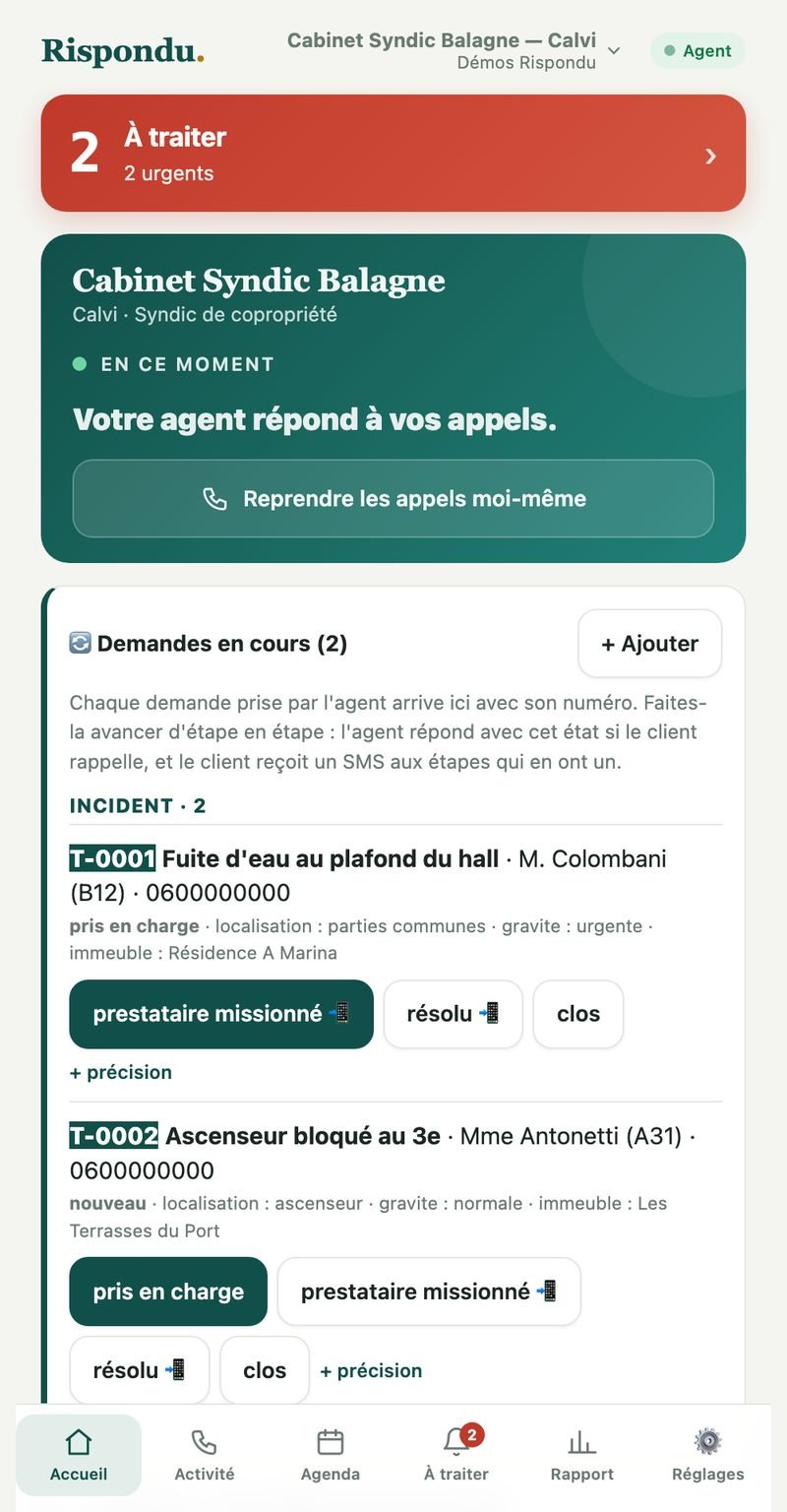 Les incidents numérotés — Rispondu Syndic de copropriété